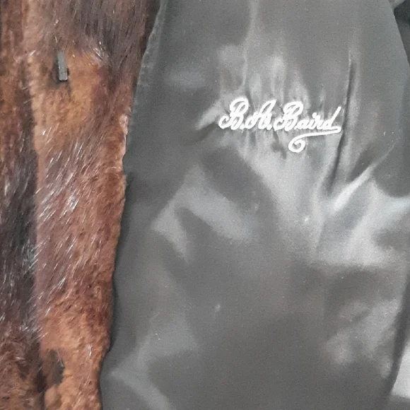 VINTAGE🤎60's Luxurious MID LENGTH Brown Fur Coat Size Med/Lg - Picture 7 of 11